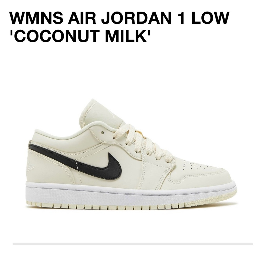 Air Jordan 1 Low ‘Coconut Milk’ Womens Sneakers